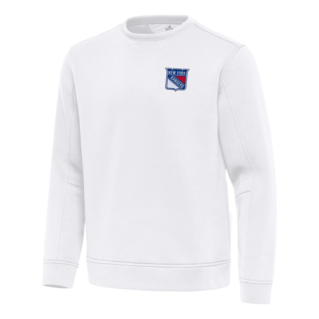 New York Rangers Antigua Relevant Lightweight Pullover Sweatshirt - White