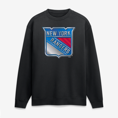 New York Rangers  Metallic Mascot Sweatshirt - Black