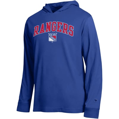 New York Rangers Champion All-Star Lightweight Hooded Long Sleeve T-Shirt - Blue