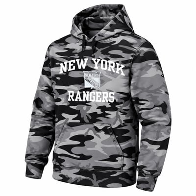  New York Rangers Fanatics Big & Tall Camo Fleece Hoodie - Black