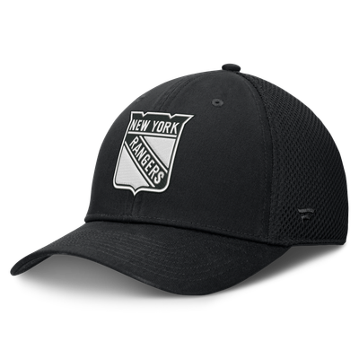  New York Rangers Fanatics Tonal Meshback Stretch Hat - Black