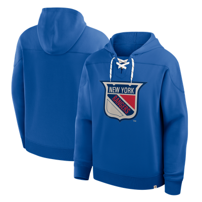  New York Rangers Fanatics Fleece French Terry Pullover Hoodie - Blue