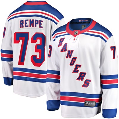 Matt Rempe New York Rangers Fanatics Away Breakaway Jersey - White