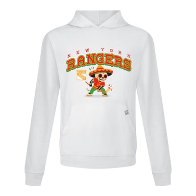 New York Rangers Levelwear DOTD Sugar Skull Player Relay Hooded T-Shirt - White
