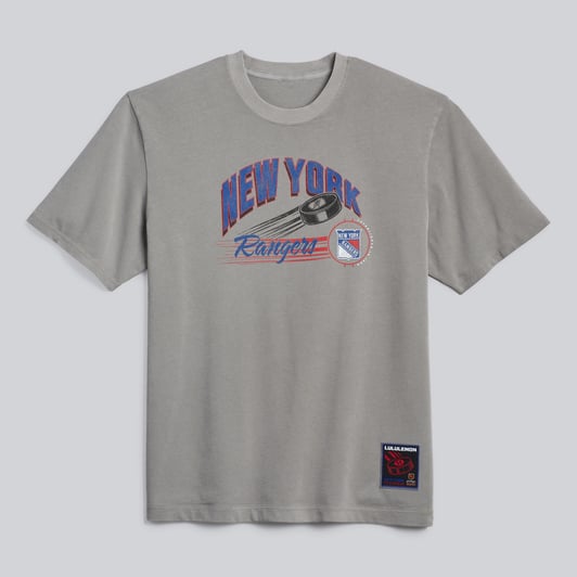 New York Rangers lululemon Heavyweight Cotton T-Shirt - Dilute Wash Pavement Grey