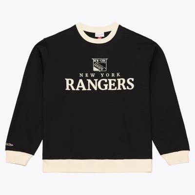  New York Rangers Mitchell & Ness Cookies & Cream Crewneck Sweatshirt - Black