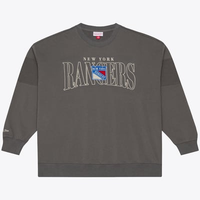  New York Rangers Mitchell & Ness Heritage Hues Fleece Crew Sweatshirt - Gray
