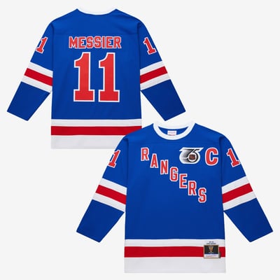 Mark Messier New York Rangers Mitchell & Ness 1991/92 Original 6 Power Play Jersey - Blue