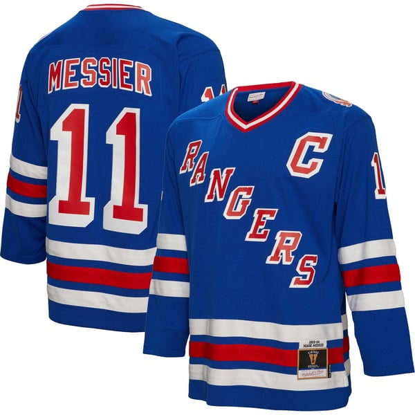 Maillot De Hockey Vintage New York Rangers CCM Maska Taille XL/XXL - Bleu, Occasion, Officiel NHL, Fabriqué Aux USA