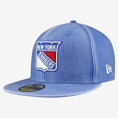 New York Rangers New Era Washed 59FIFTY Fitted Hat - Blue
