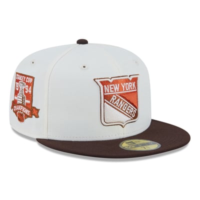 New York Rangers New Era Pumpkin Spice 59FIFTY Fitted Hat - Cream