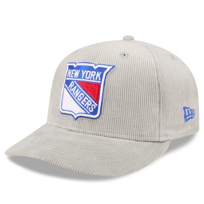 New York Rangers New Era Corduroy 59FIFTY Fitted Hat - Gray