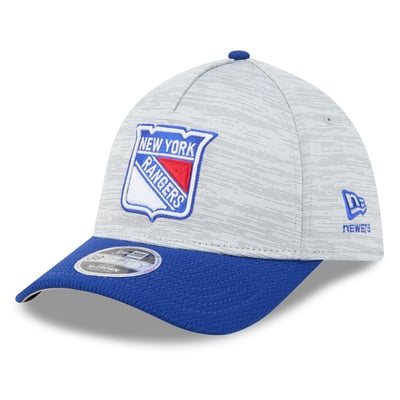 New York Rangers New Era Digi Tech 39THIRTY A-Frame Stretch Hat - Gray/Blue