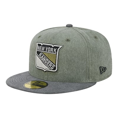 New York Rangers New Era Roll Call 59FIFTY Fitted Hat - Olive/Black