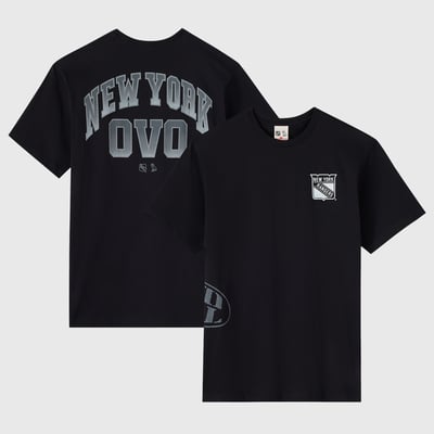 New York Rangers OVO x NHL Single-Sided Seam T-Shirt - Black