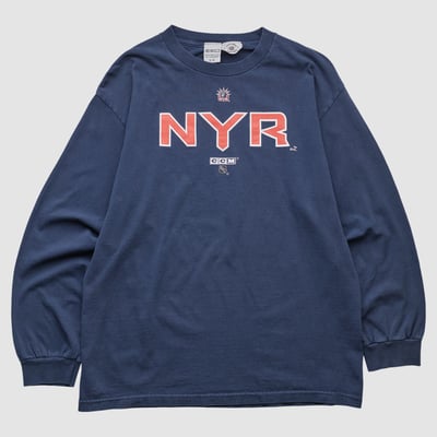 New York Rangers CCM 2000s Long Sleeve T-shirt - Navy - L by Fanatics Real Vintage