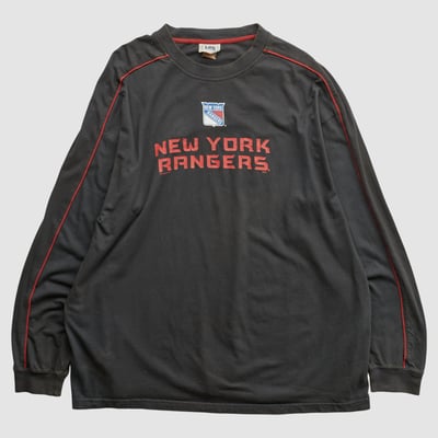 New York Rangers Lee Apparel 2000s Long Sleeve T-shirt - Black - 2XL by Fanatics Real Vintage