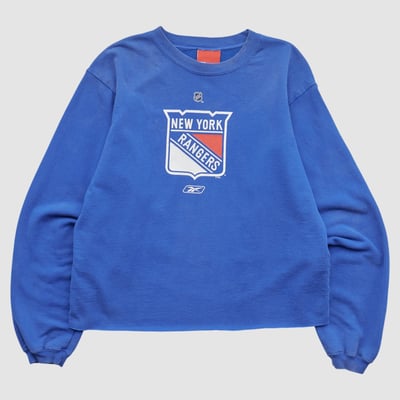 New York Rangers Reebok 2000s Pullover Sweatshirt - Blue - XXS by Fanatics Real Vintage