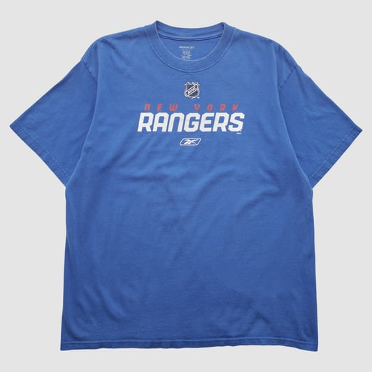 New York Rangers Reebok 2000s T-shirt - Blue - L by Fanatics Real Vintage