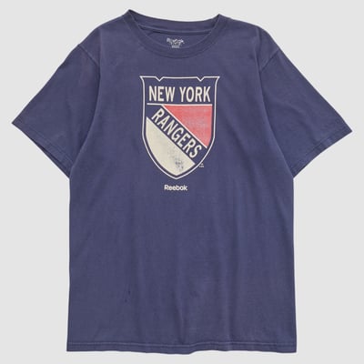 New York Rangers Reebok 2000s T-shirt - Navy - M by Fanatics Real Vintage