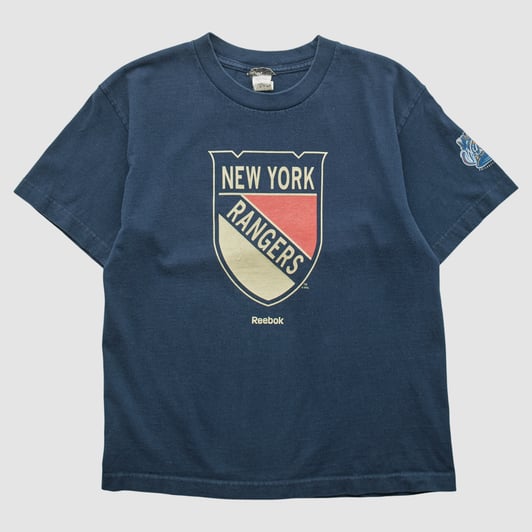 New York Rangers Reebok 2010s T-shirt - Navy - XS by Fanatics Real Vintage