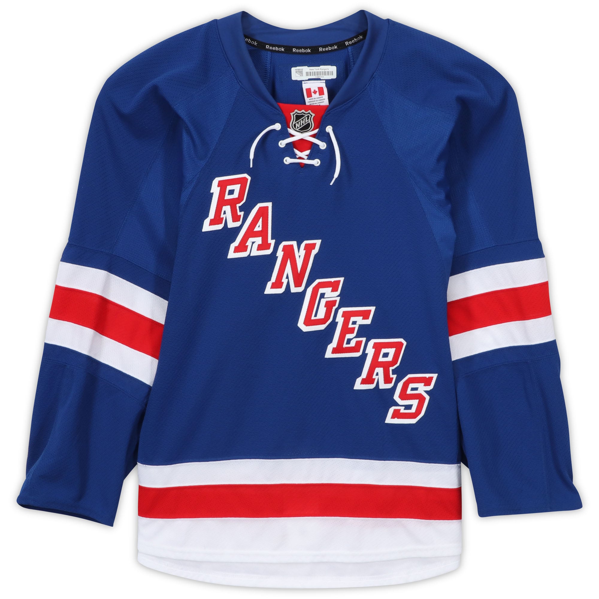 New York Rangers Fanatics Authentic Team-Issued Blue Reebok Blank 