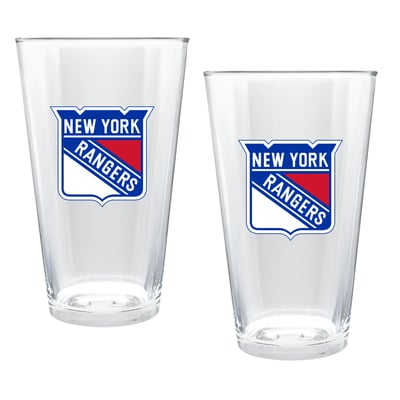 New York Rangers Two-Piece 16oz. Double Play Pint Glass Set