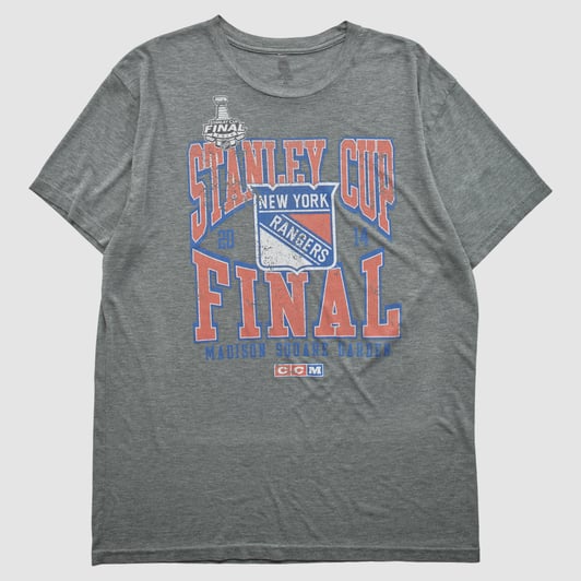 Stanley Cup NHL 2014 T-shirt - Dark Heather Gray - L by Fanatics Real Vintage