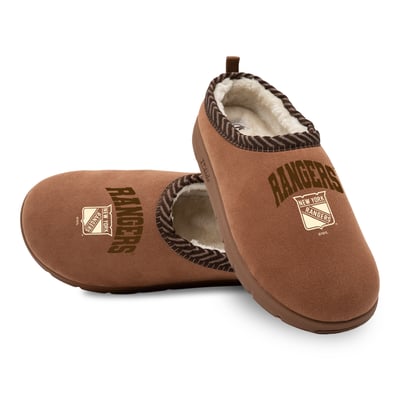 New York Rangers ISlide Unisex Tonal Pop Mission Slippers - Tan
