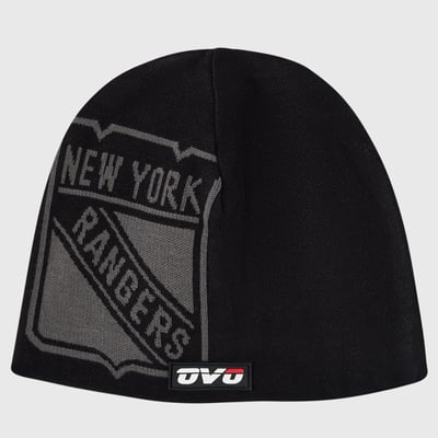 New York Rangers OVO x NHL Unisex Toque Knit Hat - Black