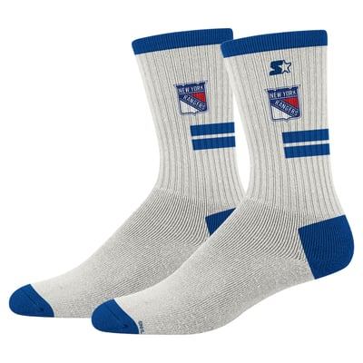  New York Rangers PRO Compression Unisex Premiere Cushioned Crew Socks - Cream