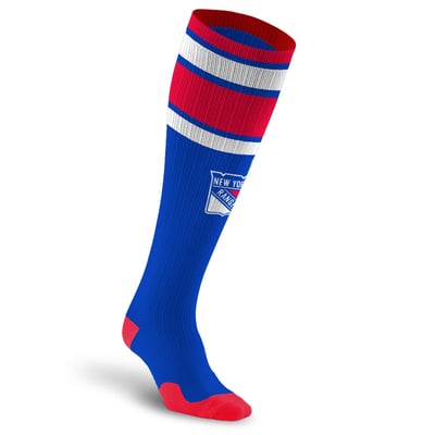 New York Rangers PRO Compression Unisex  Classic Stripe Over-the-Calf Compression Socks