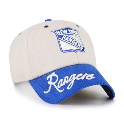 New York Rangers '47 Women's Rope Script Clean Up Adjustable Hat - Cream/Blue