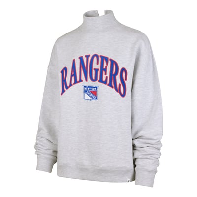 New York Rangers '47 Women's Vantage Mock Neck Fleece Sweatshirt - Gray