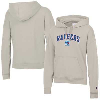 New York Rangers Champion Women's  Arch Logo Hoodie - Oatmeal
