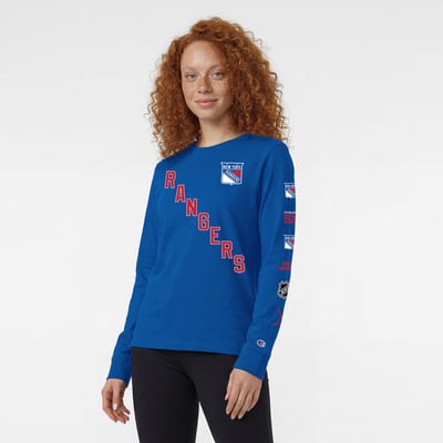  New York Rangers Champion Women's Long Sleeve T-Shirt - Royal