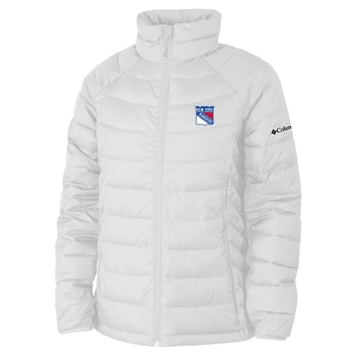  New York Rangers Columbia Women's Omni-Heat Powder Lite II Raglan Full-Zip Jacket - White