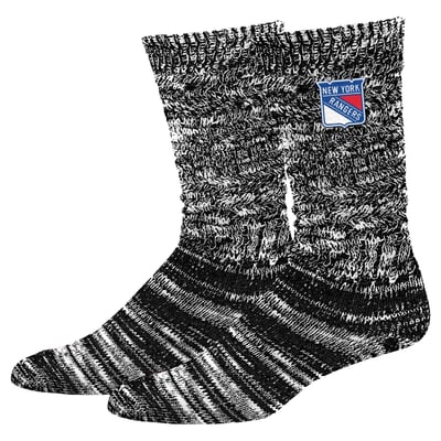  New York Rangers PRO Compression Women's Slouchy Slub Textured Boyfriend Socks - Black