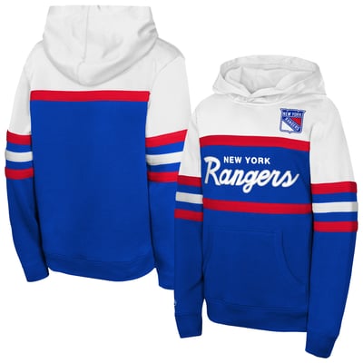  New York Rangers Mitchell & Ness Youth Head Coach Hoodie - Blue
