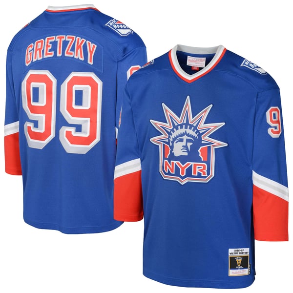 Youth New York Rangers Wayne Gretzky Mitchell & Ness 1996/97 Blue 