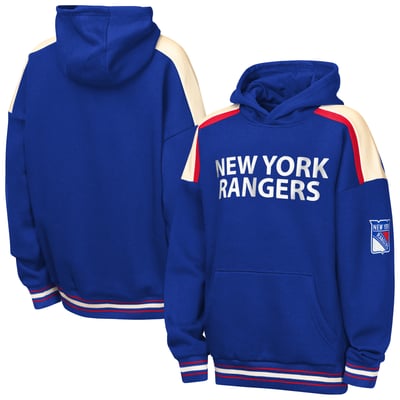  New York Rangers Outerstuff Youth Camaraderie Oversized Fleece Hoodie - Blue