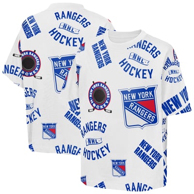  New York Rangers Outerstuff Youth Unstoppable Elevated T-Shirt - White