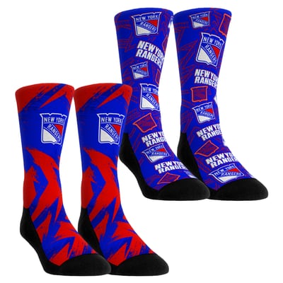  New York Rangers Rock Em Youth Game Day Two-Pack Crew Socks - Blue