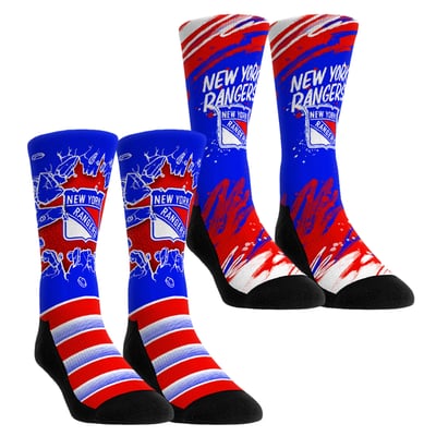  New York Rangers Rock Em Youth Ice Breaker Two-Pack Crew Socks Set - Blue