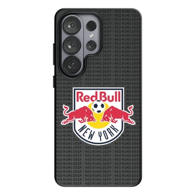  New York Red Bulls Keyscaper Text Backdrop Magnetic Bump Case - Black