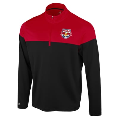 New York Red Bulls Antigua Hinder Quarter-Zip Pullover - Black/Red