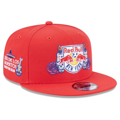  New York Red Bulls New Era Day of the Dead 9FIFTY Snapback Hat - Red