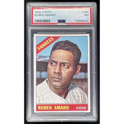 1966 Topps #186 Ruben Amaro PSA 7