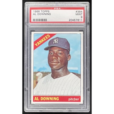 1966 Topps #384 Al Downing PSA 9