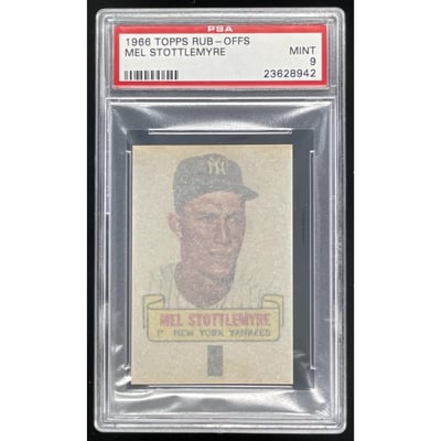 1966 Topps Rub Offs #NNO Mel Stottlemyre PSA 9